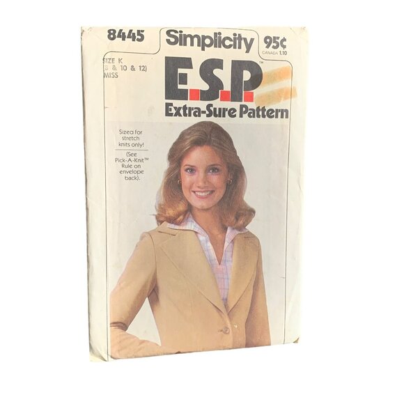 Simplicity ESP 8445 Misses Lined Blazer Pattern Size 8 10 12 - uncut - Picture 1 of 2